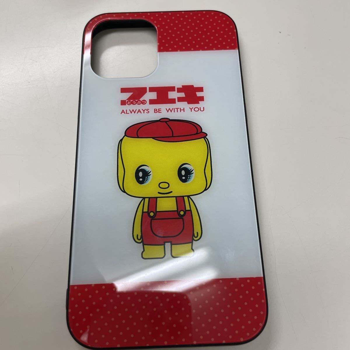 iPhone 12/iPhone 12 Pro 用 ガラスハイブリッドケース フエキ 赤ドット フエキくん フエキ君 かわいい USED iPhoneカバー拍卖