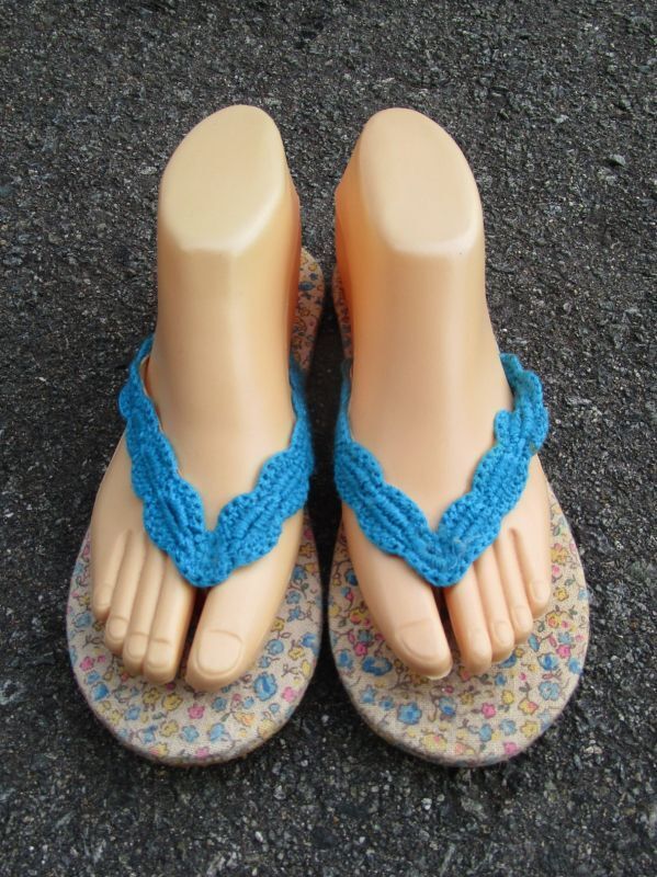 ②【23・5cm~24cm】新品*レトロ調*小花プリント*ビーチサンダル拍卖