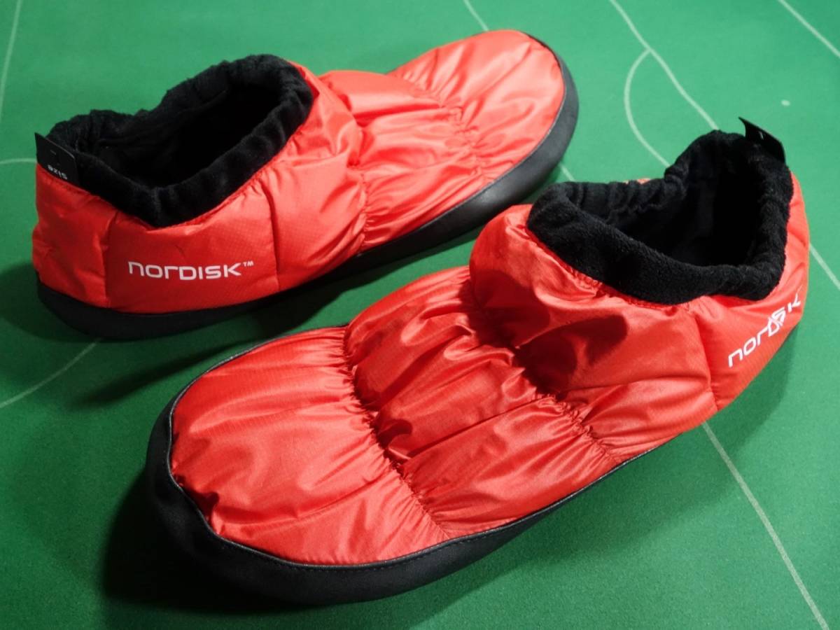 ▲ノルディスクNORDISK ダウン中綿 ルームシューズ スリッパ モスダウンシューズ オレンジ L 未使用!!!▲拍卖