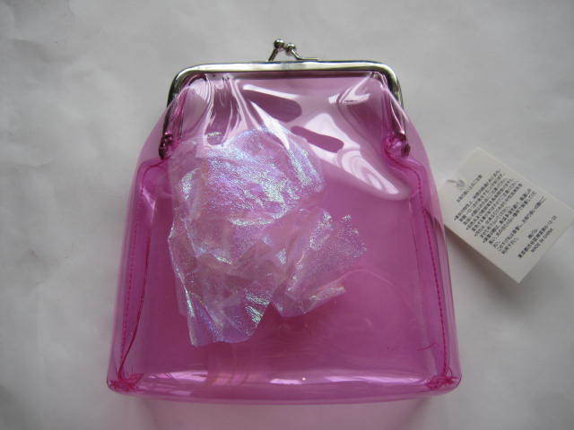 新品・未使用 クラシカル風・レトロ風 がま口ポーチ 小物入れ メイクポーチ ピンク系 W130xH150xD10mm拍卖