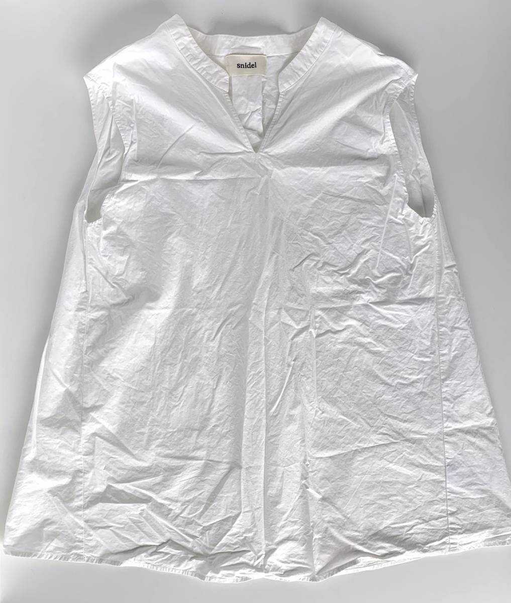 ★送料無料 超美品 Snidel スナイデル ワンピース ノースリーブ 白 サイズF レディース 女性用拍卖
