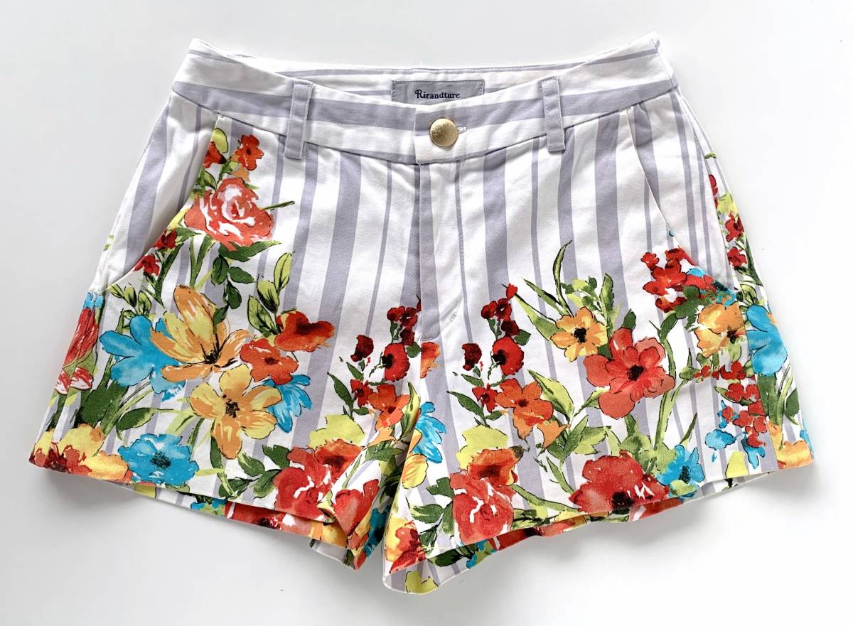 ★送料無料 Rirandture リランドチュール ボトムス ショートパンツ 花柄 サイズ0 レディース 女性用拍卖