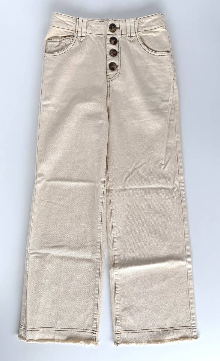 ★送料無料 Bershka ベルシュカ ボトムス ジーンズ デニム ベージュ サイズ34 レディース 女性用拍卖