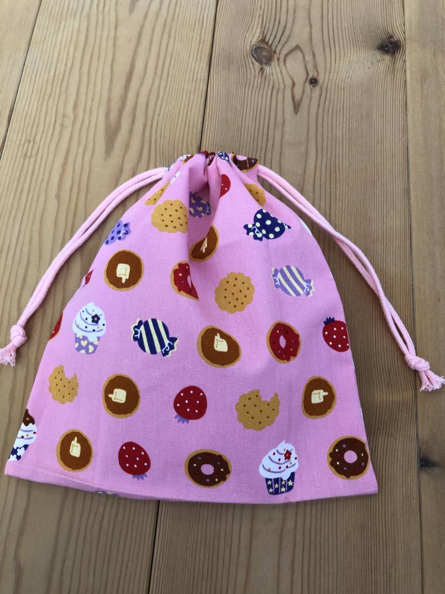 カップケーキ&ドーナツ 給食袋(巾着袋) ハンドメイド拍卖