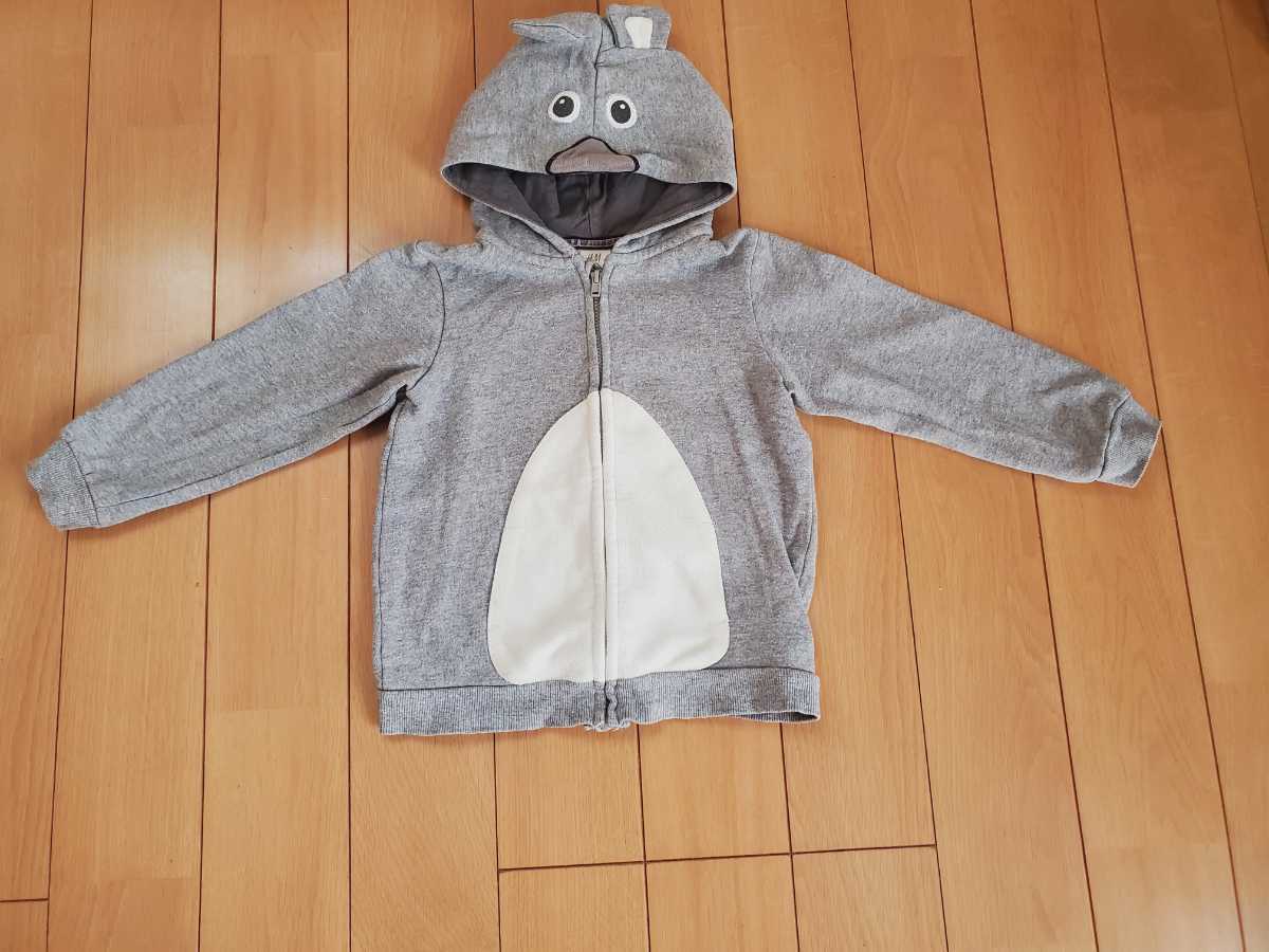 H&M★90★なりきり裏起毛パーカー★男女兼用コアラネズミサイ仮装衣装パーティー拍卖