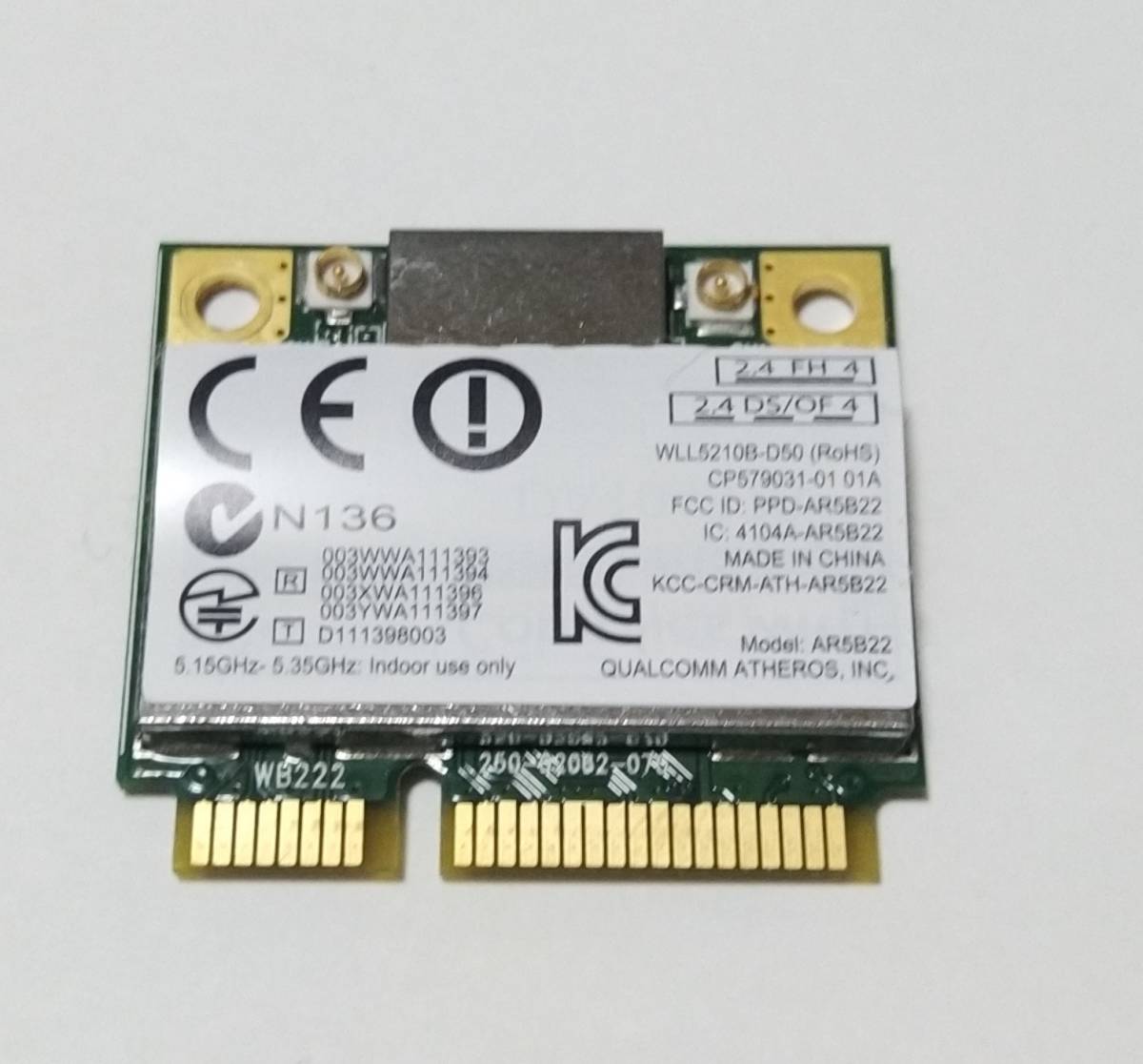 AH77/J FMVA77JB FMVA77JW FMVA77JR FMVA77JL 修理パーツ 動作確認済 送料無料 WIFI カード拍卖