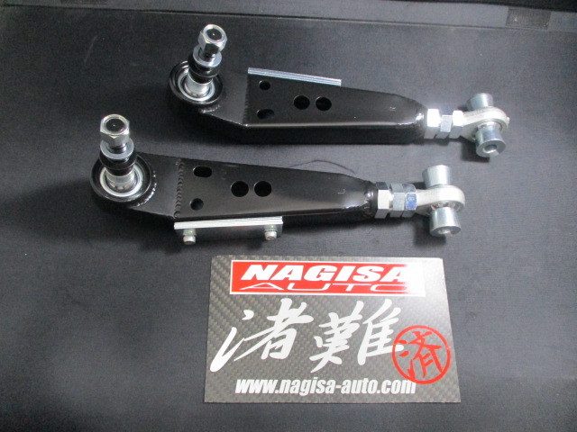 ナギサオート製 AE86 レビン フロント ピロ 調正式 ロアアーム 新品 日本製 構造変更車検対応品拍卖