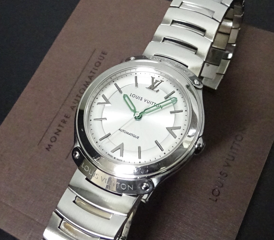 大阪ヒルトン購入 LOUIS VUITTON ルイヴィトン フィフティファイブ Q6G200 自動巻 メンズ 国際保証書あり 純正内外箱あり 本物拍卖