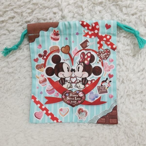 ディズニーリゾート ディズニースウィートラブ ミッキー ミニー 巾着拍卖