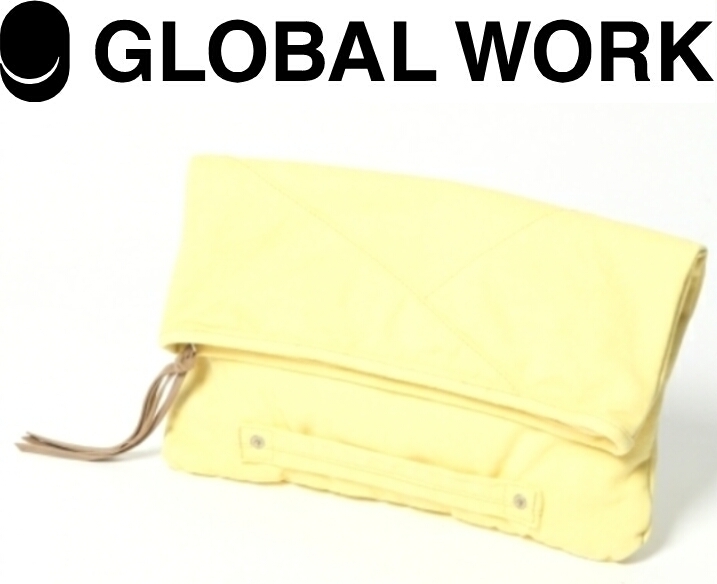 送料660円~(即決は送料無料) 新品グローバルワーク759748ウォッシュカラークラッチGW417018MCイエロー黄色セカンドバッグGLOBAL WORKメンズ拍卖