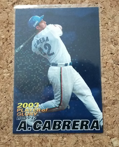 ★カルビー 2004 プレイヤーオブグローリーカード G25 西武ライオンズ カブレラ★拍卖