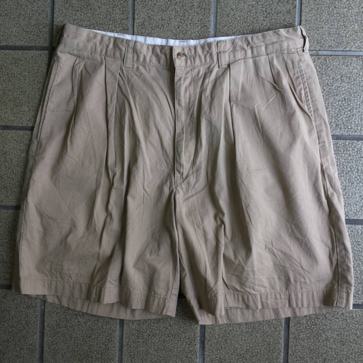 90s POLO GOLF ラルフローレン ツータックハーフパンツ w36 ポロゴルフ拍卖