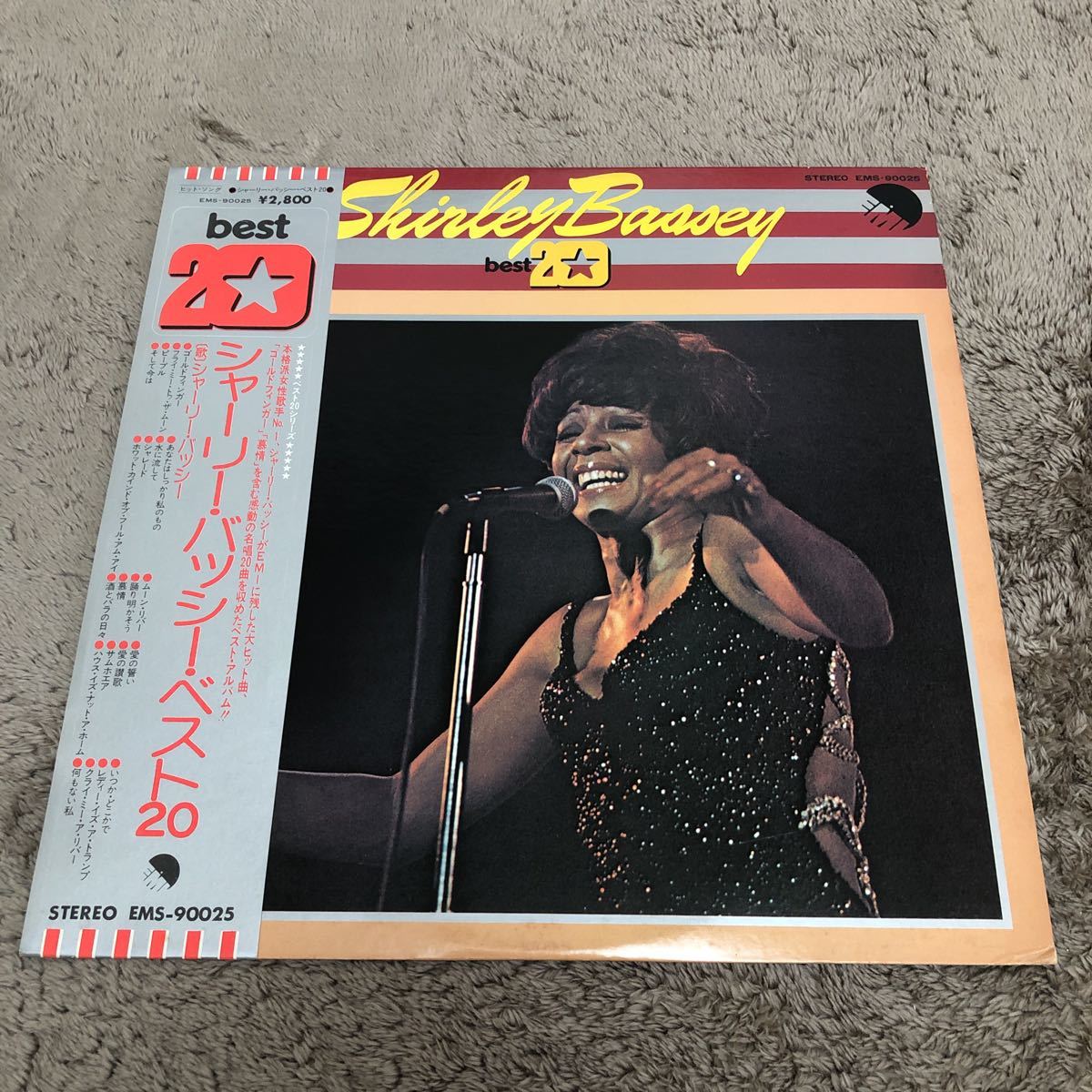 Shirley Bassey シャーリーバッシー / BEST20 ベスト20 / 帯付LP レコード / EMS90025 / ライナー有 / 洋楽ポップス /拍卖