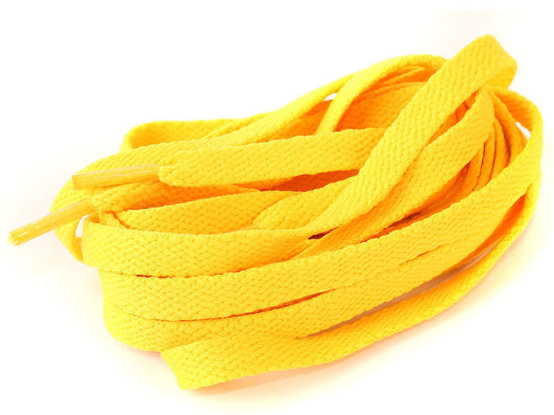 スニーカー スポーツシューズ系 平紐タイプ 靴紐 シューレース 靴ひも 180CM#イエロー拍卖