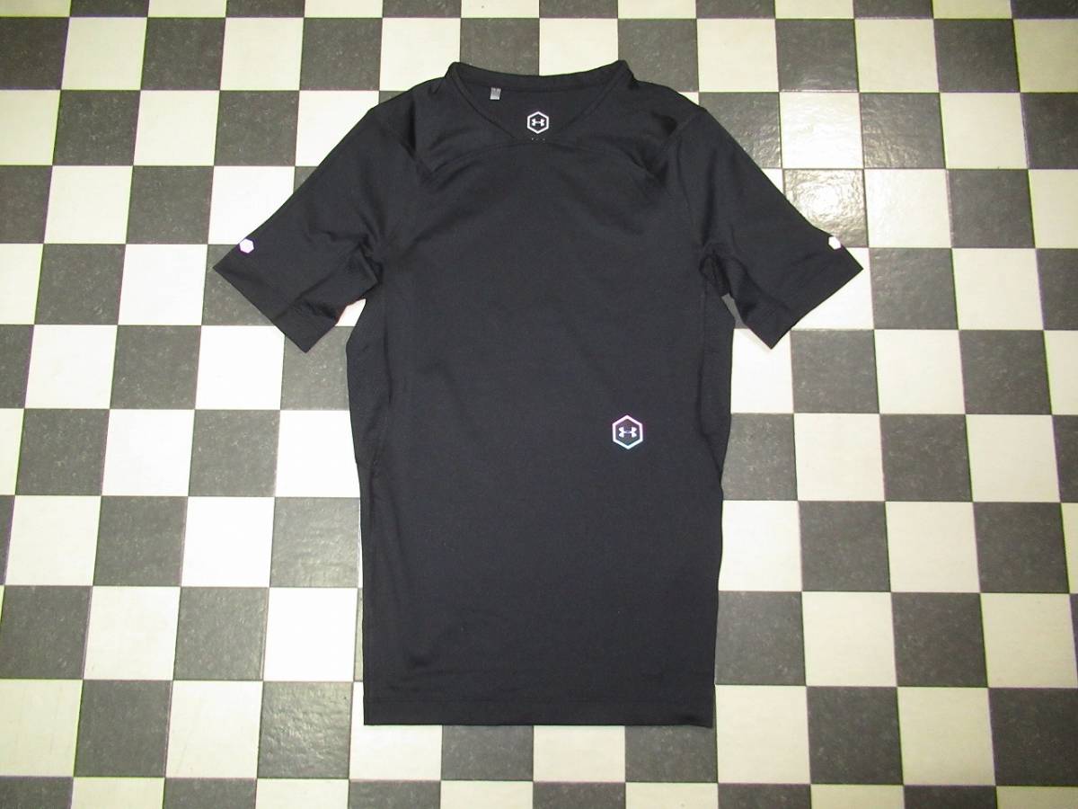 ★アンダーアーマー★美品 SM 黒 UAラッシュ ヒートギア コンプレッションショートスリーブ拍卖