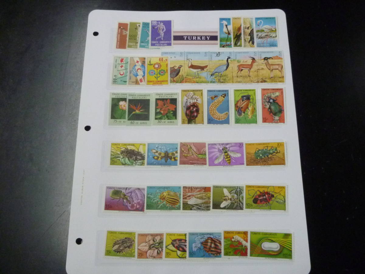 21LA S №44 トルコ切手 1963-89年 SC#B95-227の内 10シリーズ 各完揃 計39種 未使用OH 拍卖