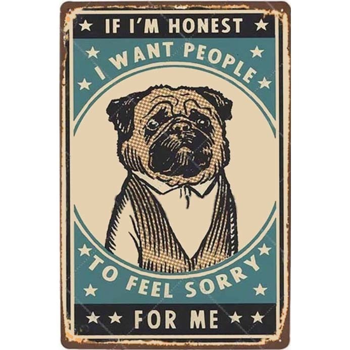 A3276 メタル サイン ブリキ 看板 金属 製 プレート アート パネル 店 カフェ 動物 ペット 犬 イラスト 絵 洋服 【2034】拍卖