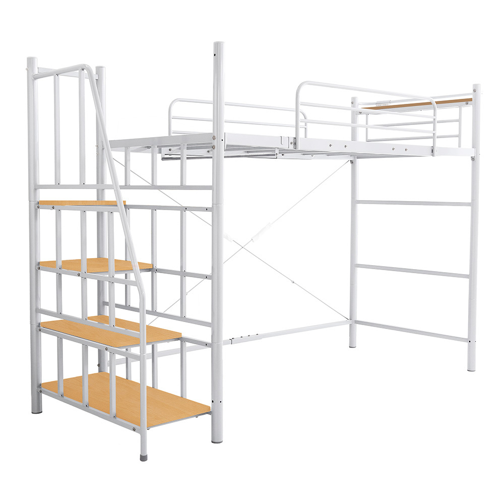 階段付き ロフトベット 【KRATON-クラートン-】HT70-95R-WH ホワイト拍卖