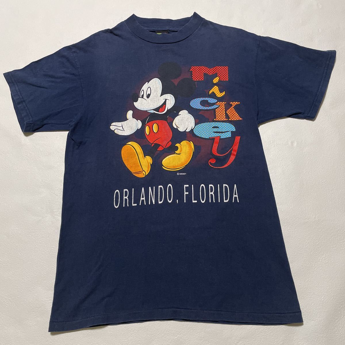 【90年代】ミッキーマウス Tシャツ vintage ヴィンテージ ビンテージ Mサイズ ORLANDO FLORIDA MickyMouse made in MEXICO メキシコ製拍卖