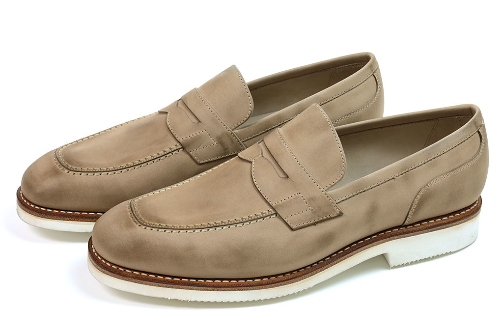 新品-YA544- ヤンコ ローファー ベージュ 8.5 (27.0cm) YANKO拍卖