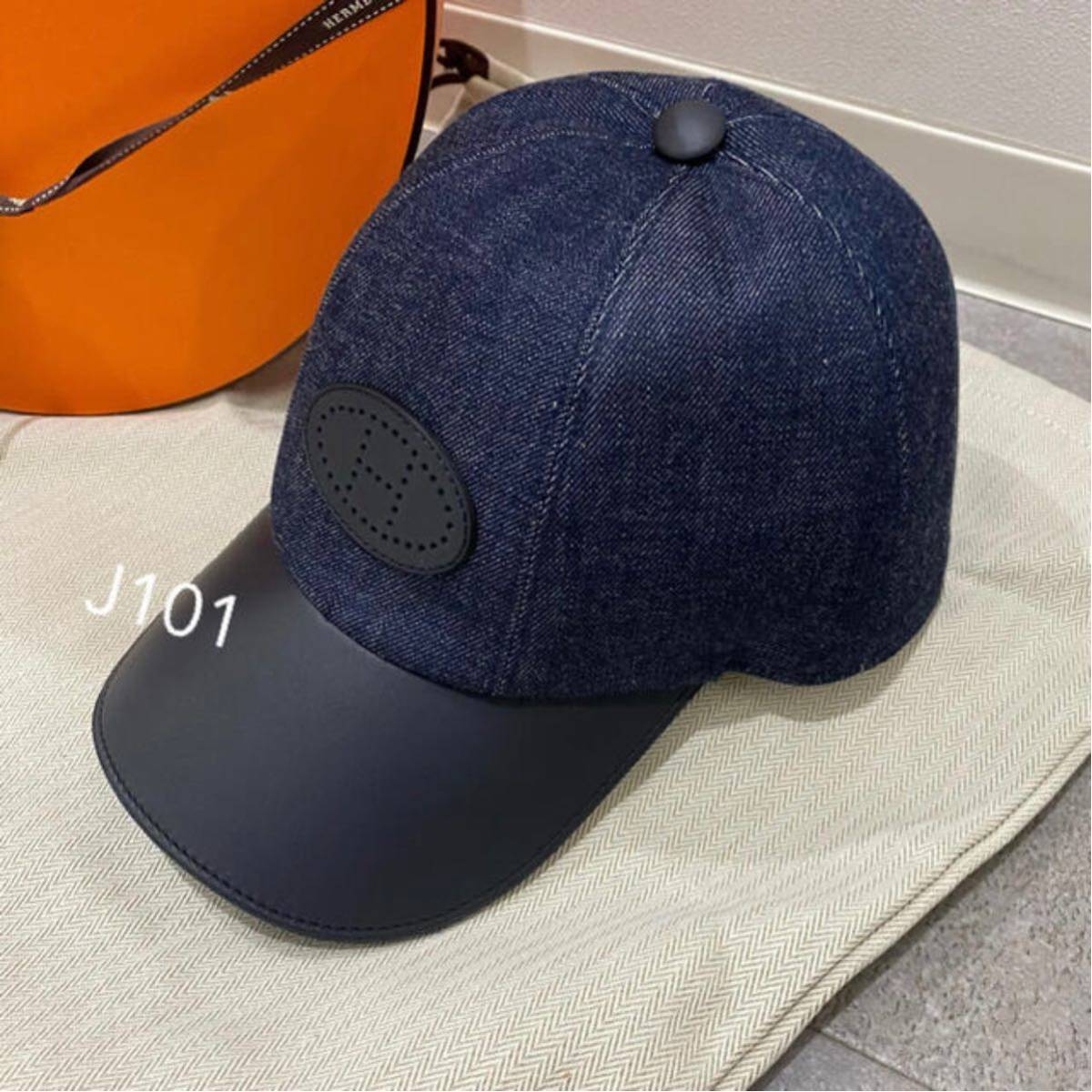 エルメス 希少メンズサイズ セーヴルキャップ デニム 帽子拍卖