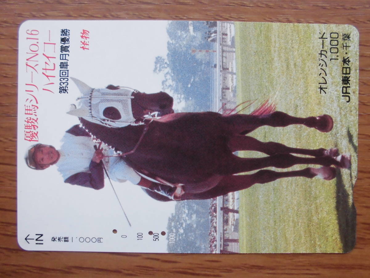 JR東 オレカ 使用済 競馬 JRA 優駿馬シリーズ №16 ハイセイコー 皐月賞 怪物 【送料無料】拍卖