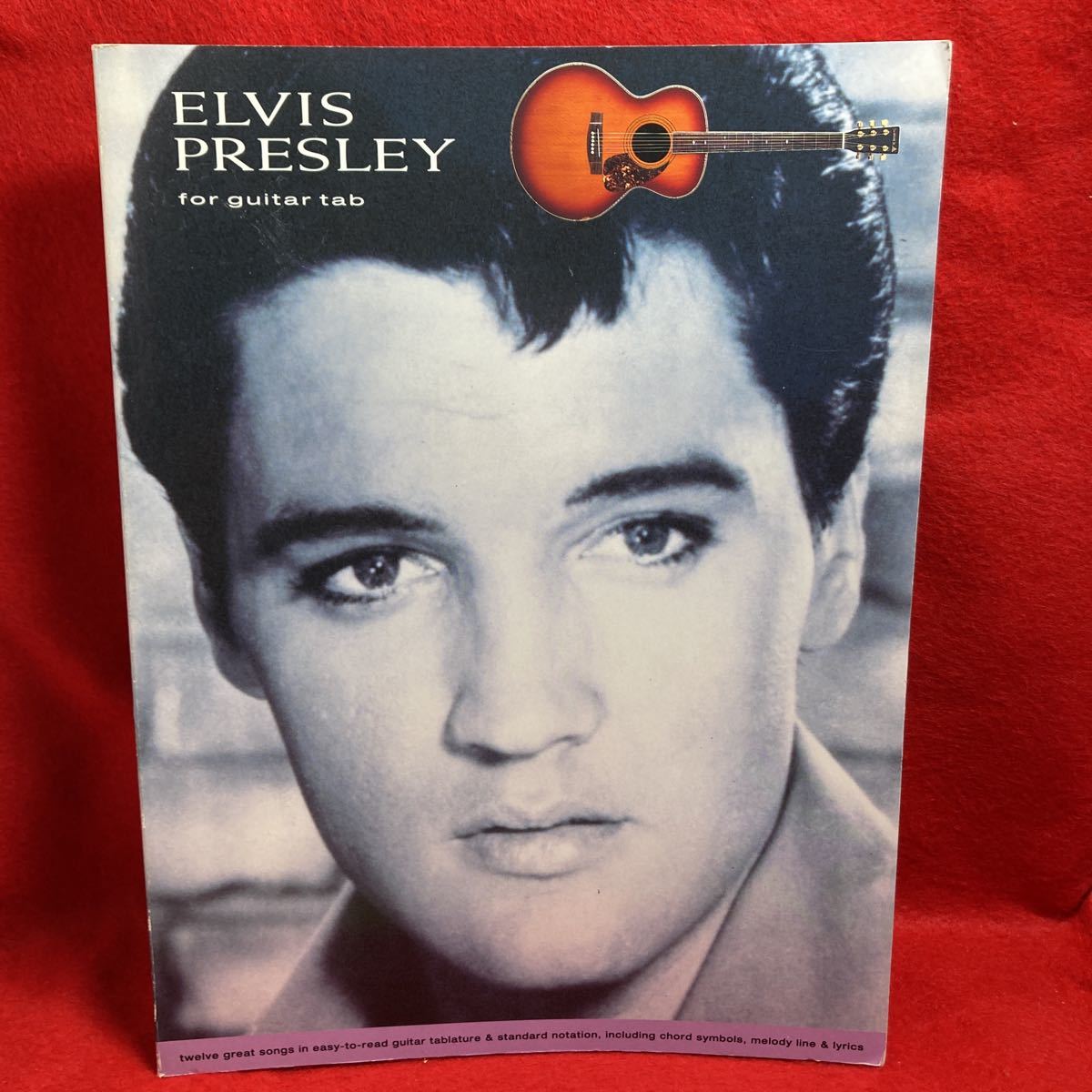 ▼ELVIS PRESLEY for guitar tab エルヴィス・プレスリー 洋楽 洋書 ギター タブ譜 SCORE スコア 楽譜 hound dog/king creole 12曲掲載拍卖