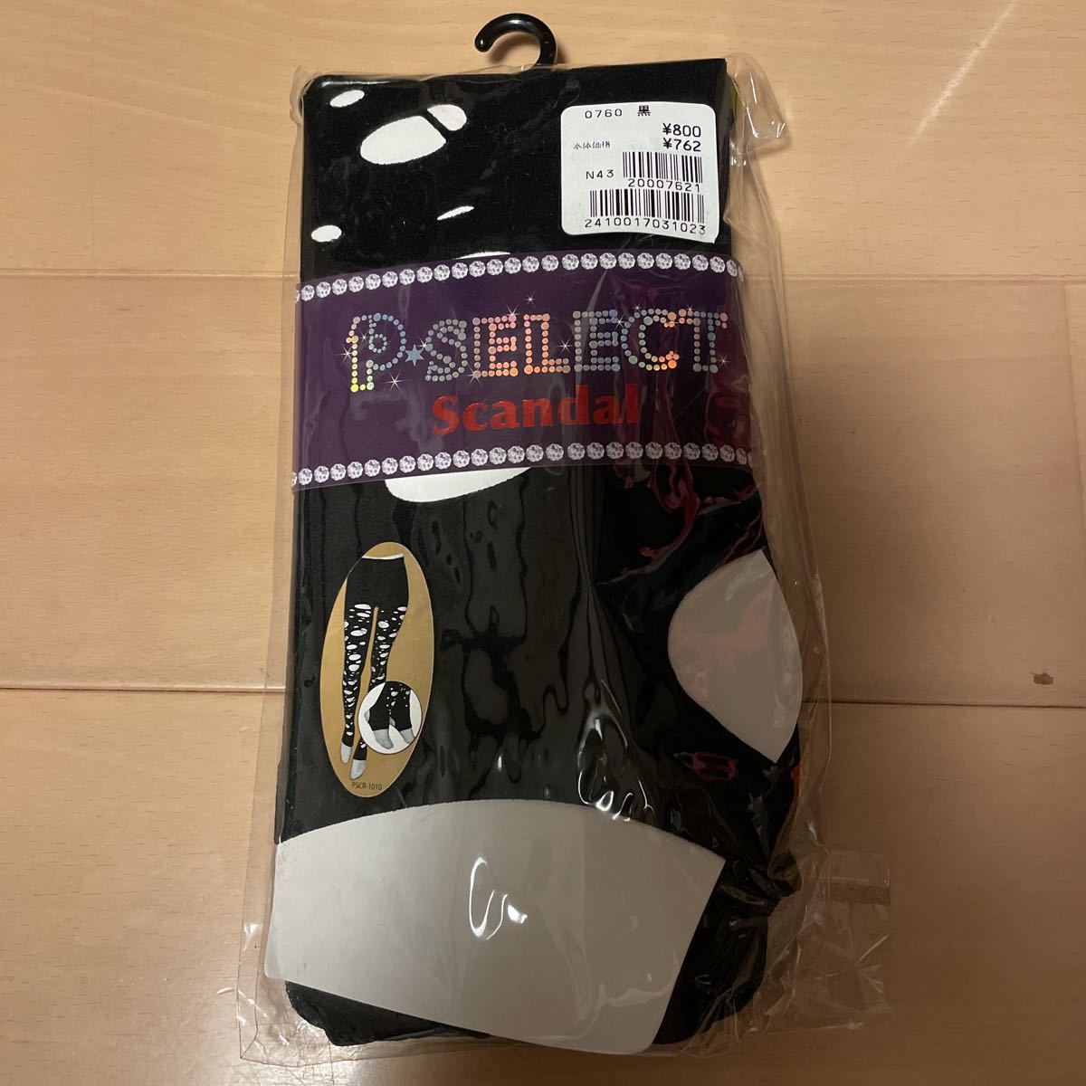 送料無料 新品 P-SELECT Scandal 穴あきトレンカ 黒 ブラック M-L 送料込み拍卖