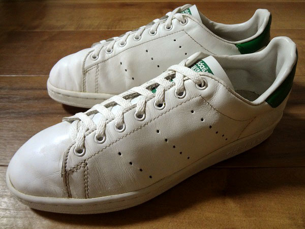 良品、ビンテージ、レア! ADIDAS アディダス STAN SMITH スタンスミス 白/緑 1980年代台湾製 25.5cm US7.5 オリジナル フランス モロッコ拍卖