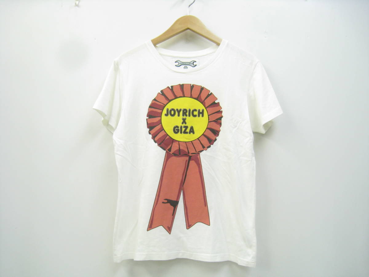 JOYRICH×GIZA ジョイリッチ ギザ ロゴ プリント 半袖 Tシャツ ホワイト 白 サイズXS拍卖