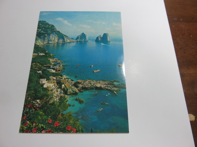 絵はがき「カプリ(空からのマリーナ・ピコラ)」イタリヤ・美品の格安提供です。拍卖