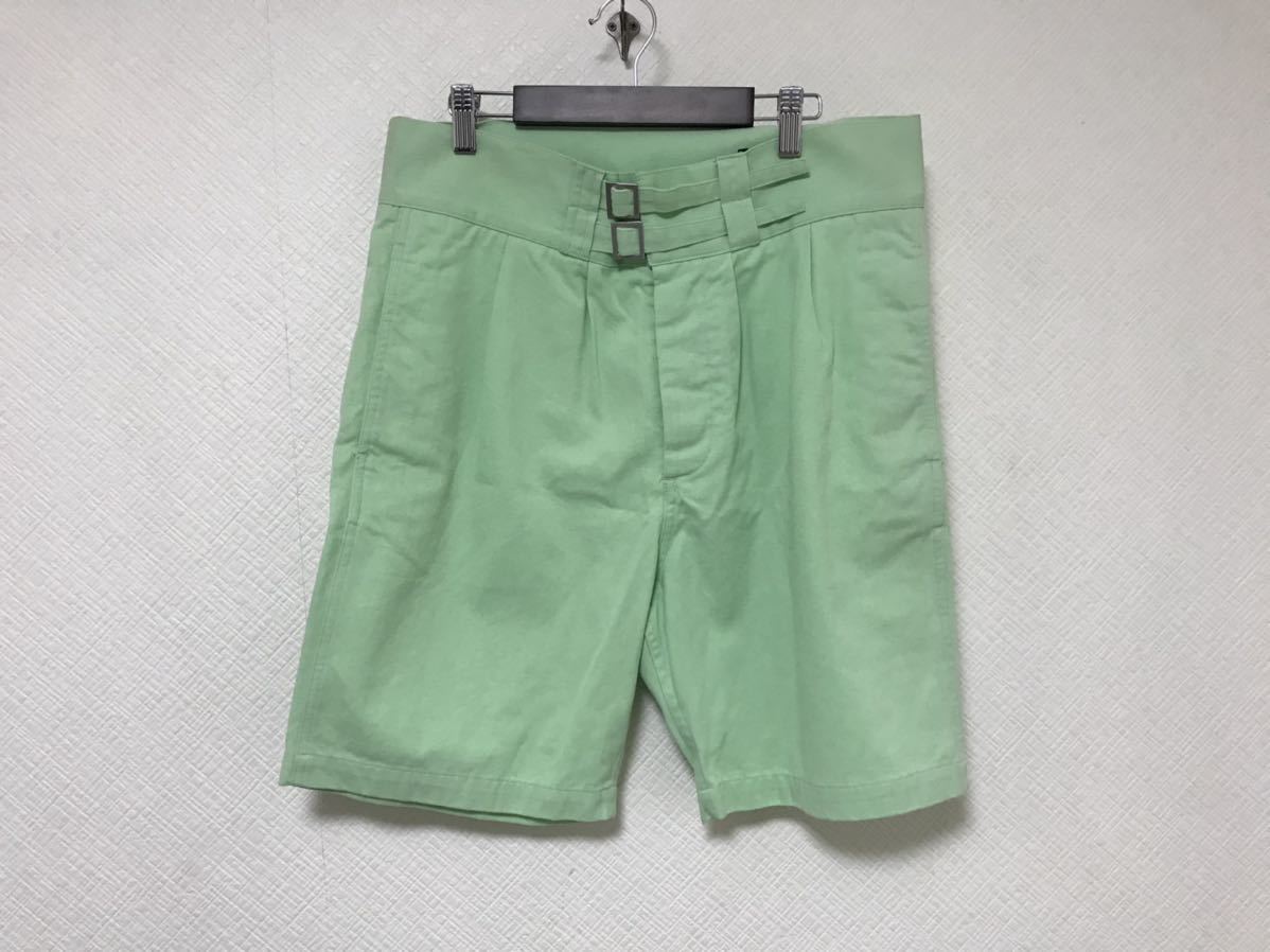 極美品本物スプルースW+hウイングスアンドホーンズコットンショートハーフパンツ旅行トラベルライトグリーンメンズカナダ製W32拍卖