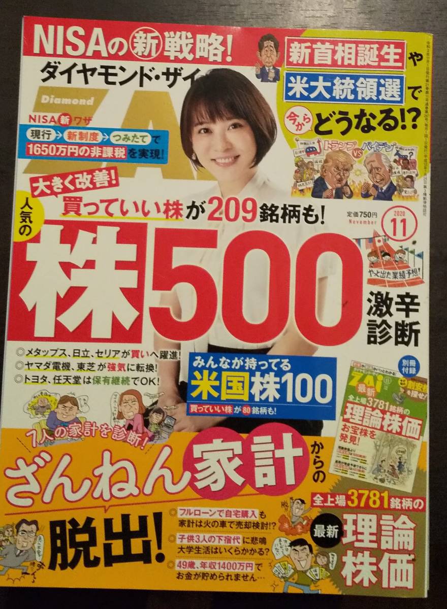 (0-540) ダイヤモンドZAI 2020年11月号 人気株500 激辛診断拍卖