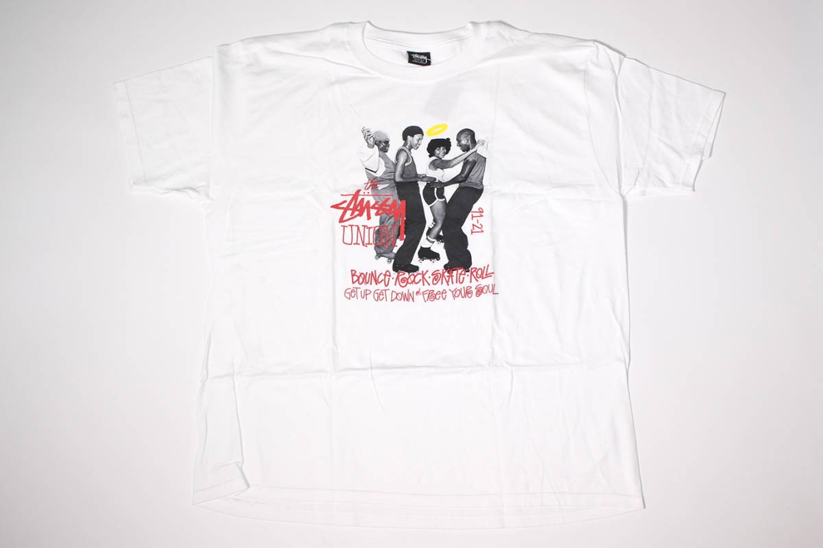STUSSY FREE YOUR SOUL TEE WHITE SIZE L拍卖