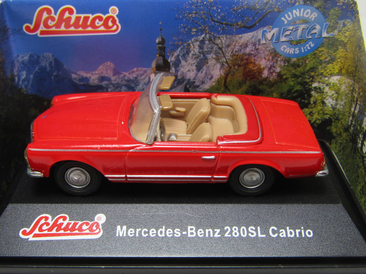 Mercedes Benz 1/72 メルセデスベンツ 280SL レッド オープン Cabrio 立て目 1970 ビンテージ Daimler-Benz 未展示品 300SL 500SL SLR 拍卖