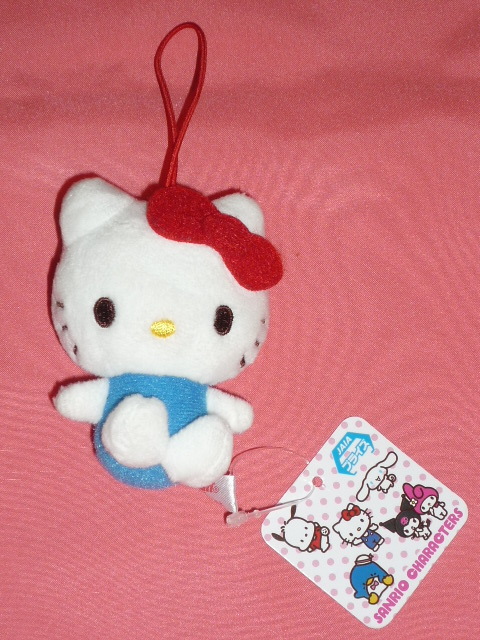 激レア!カワイイ♪サンリオ ハローキティ ゴムひも付 ぬいぐるみ(非売品)☆拍卖