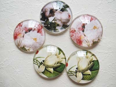 グラスカボション ヴィクトリアンフラワーセット拍卖