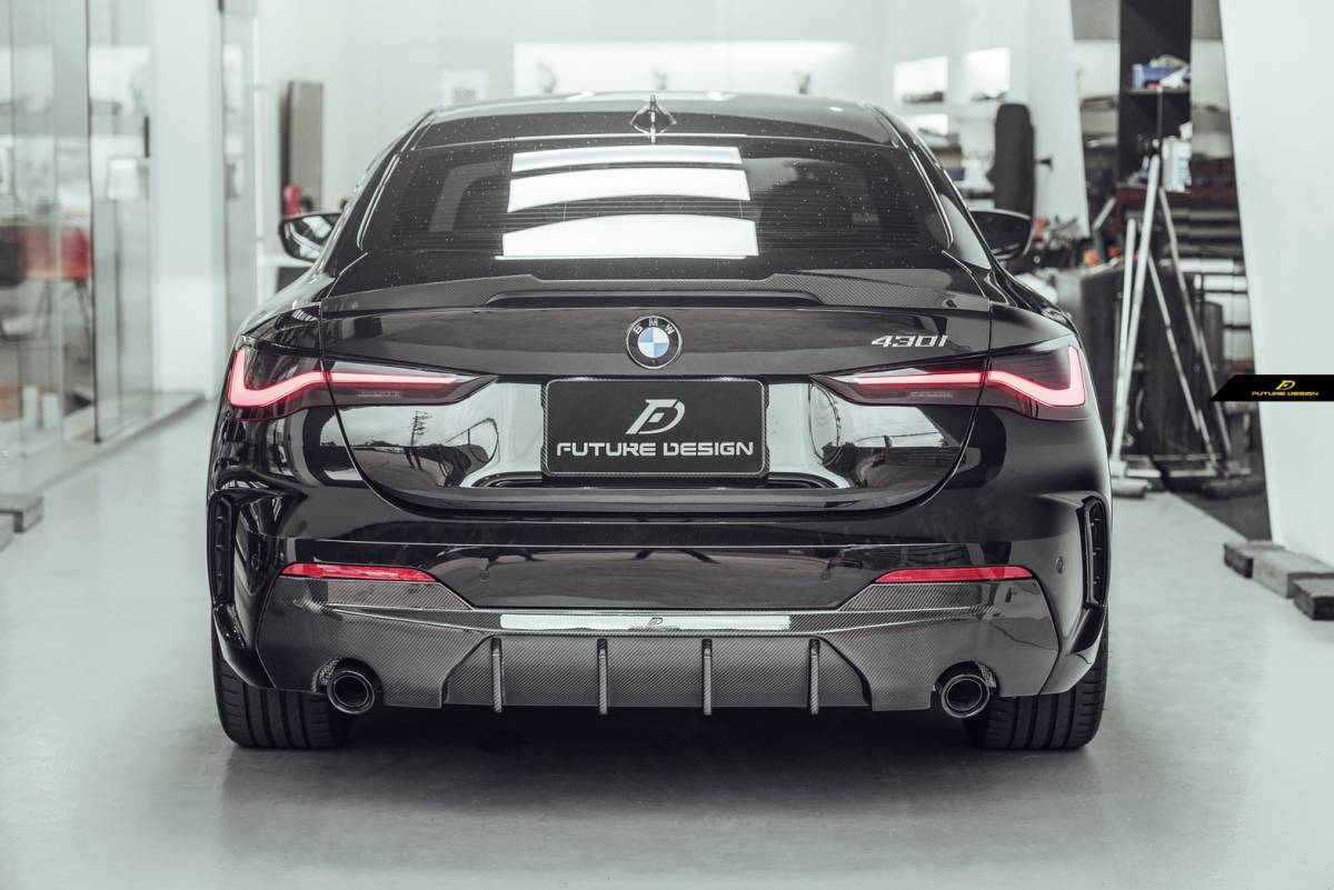 【FUTURE DESIGN 正規品】BMW 4シリーズ G22 クーペ Mスポーツ リア ディフューザー 本物DryCarbon ドライカーボン カスタム エアロ 420i拍卖