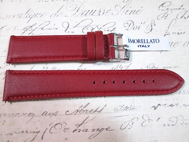 少々難あり MORELLATO ITALY 20mm Red カーフ GRAFIC*1拍卖
