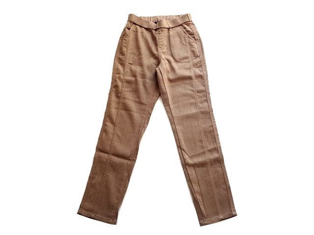 新品 スクロール scroll 厚手 やわらかい デニム パンツ M キャメル 拍卖