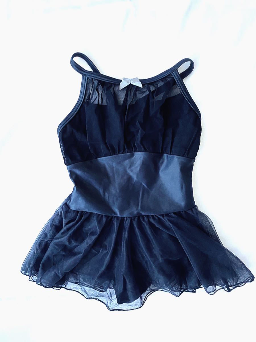 新品 チャコットキッズ バレエ BALLET★上品なチュール切替えスカート付レオタード 紺 120k チャコット拍卖