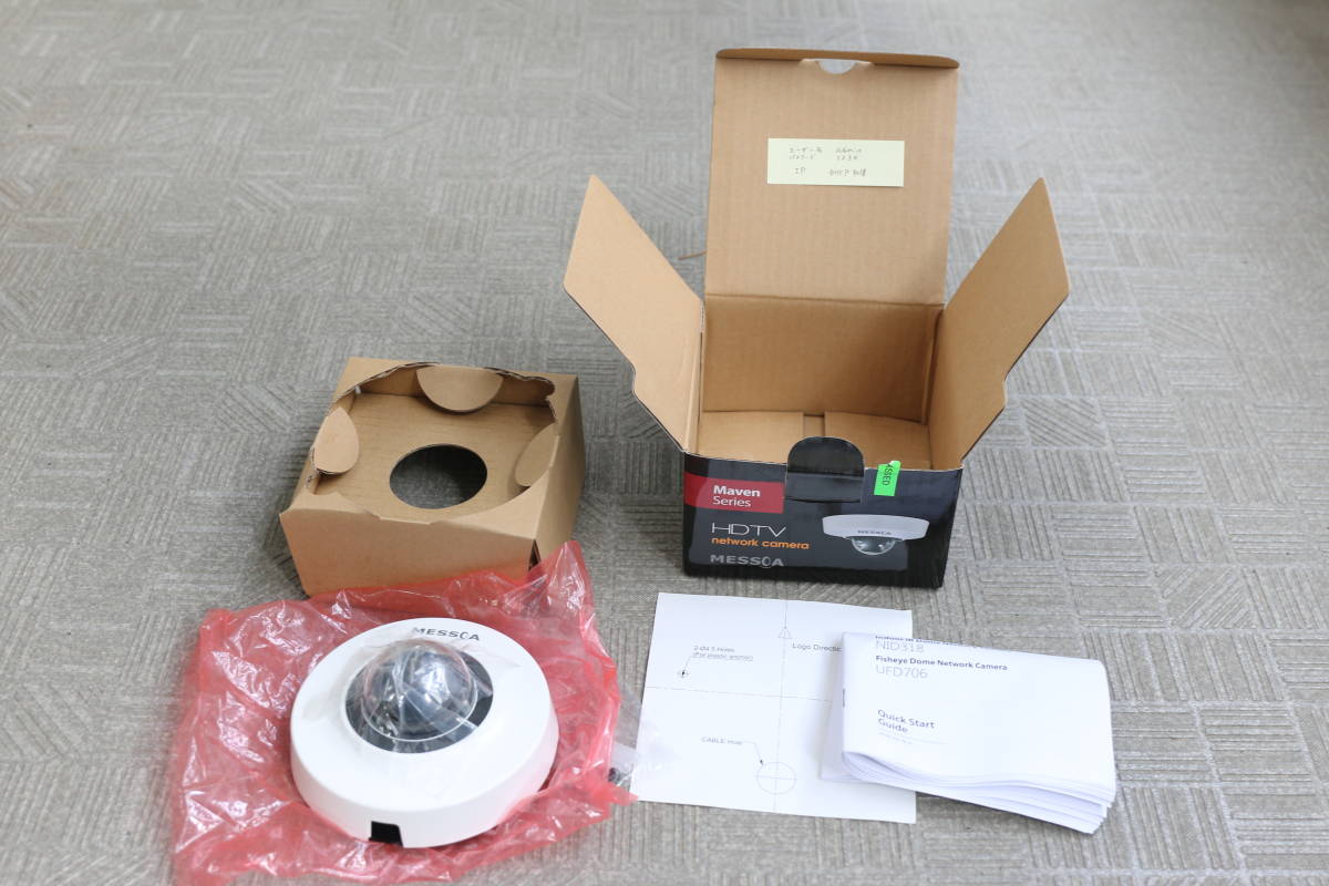 【未使用】500万画素 小型ドーム型ネットワークカメラ UFD706-N3-MES Messoa 高画質 防犯カメラ POE UFD706拍卖
