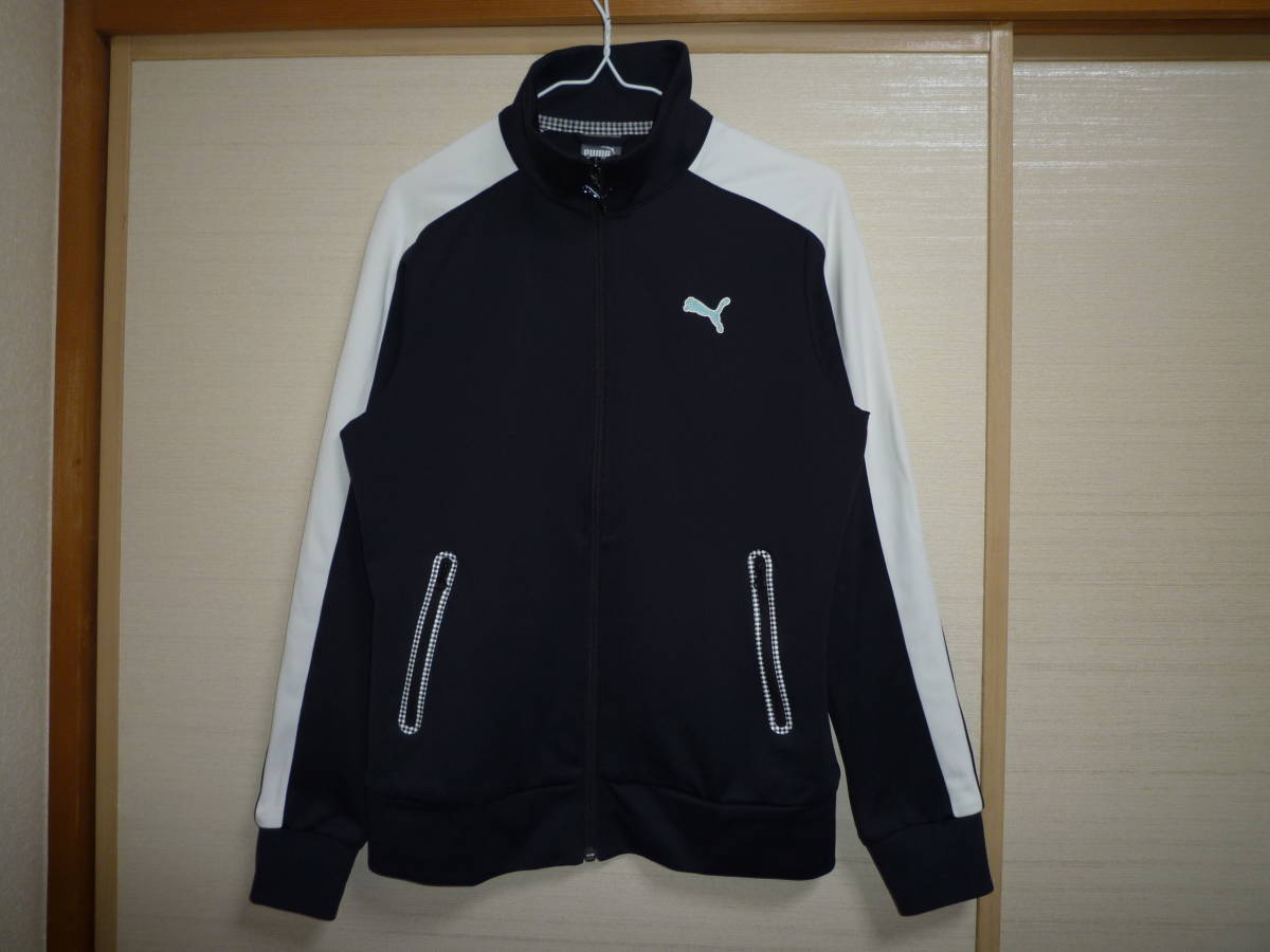 プーマ ジャージジャケット 黒×白 Lサイズ拍卖