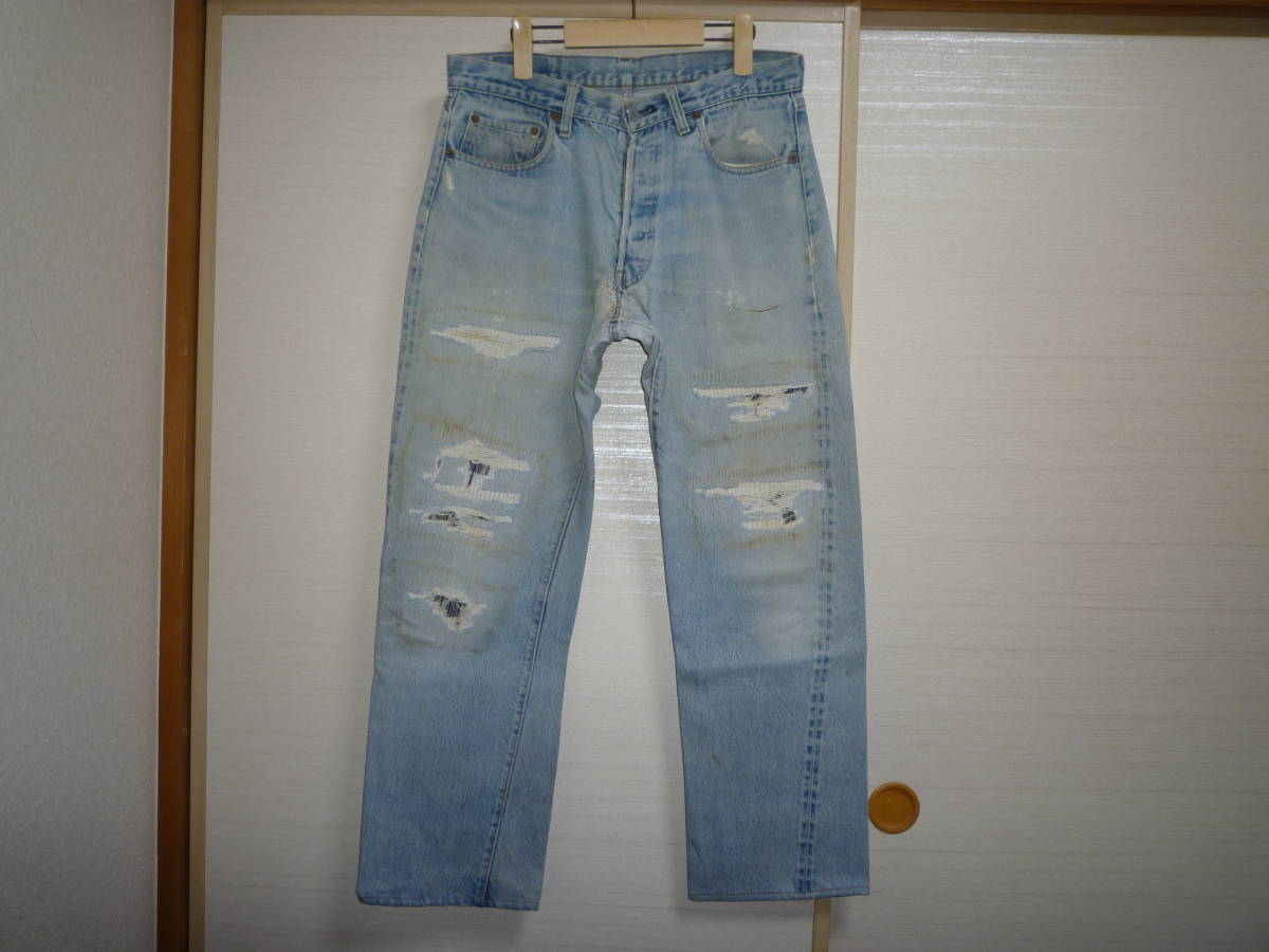 リーバイス501 66 デニムパンツ ボタン裏6 赤耳 W35 L34拍卖