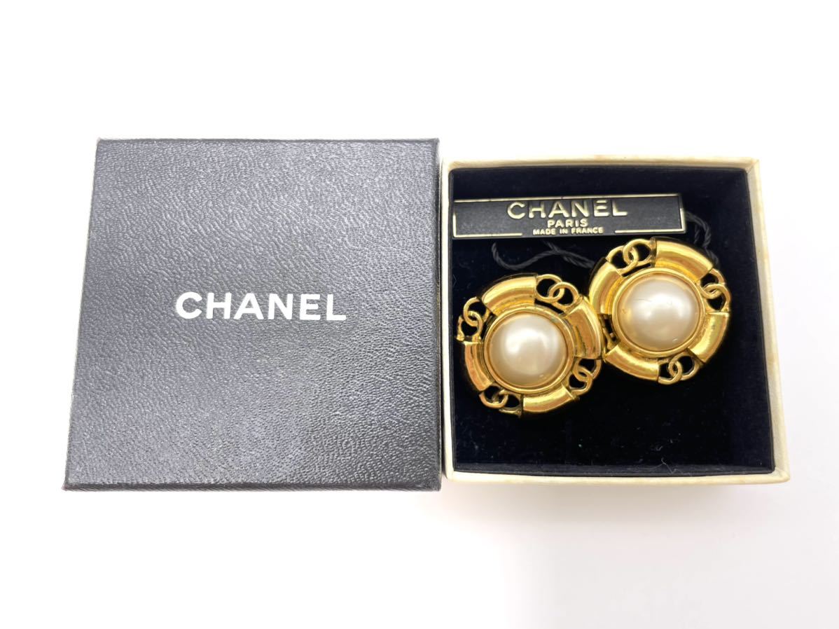 シャネル CHANEL フェイク ゴールド パール イヤリング拍卖