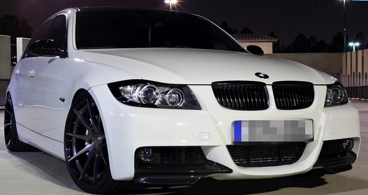 ★BMW E90 E91 前期 Mスポーツ カーボン フロント スポイラー 2005-2008《左右ワンセット》☆拍卖