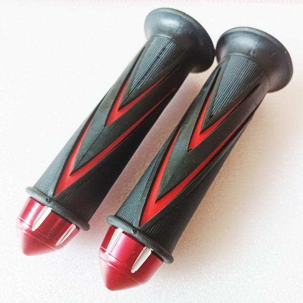 アルミ ハンドル グリップ 22.2mm バーエンド 一体型 赤 GSX400インパルス GK79A イナズマ400 イナズマ1200 GSX1300BK GSX1400 汎用拍卖