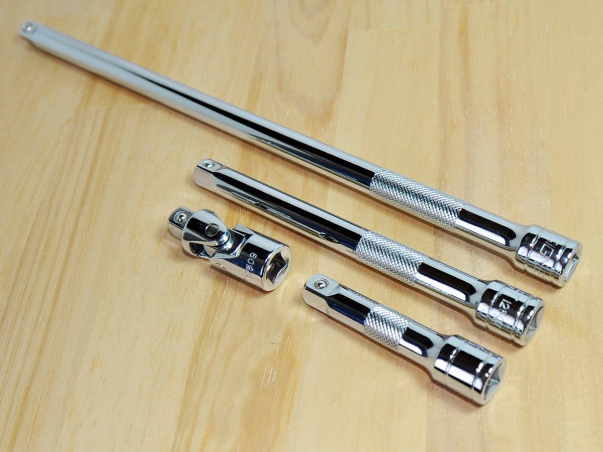 ★SIGNET 9.5sq エクステンションバー 75・150 ・300mm ユニバーサルジョイント 4点セット ★シグネット ロング エキステンションバー 3/8拍卖