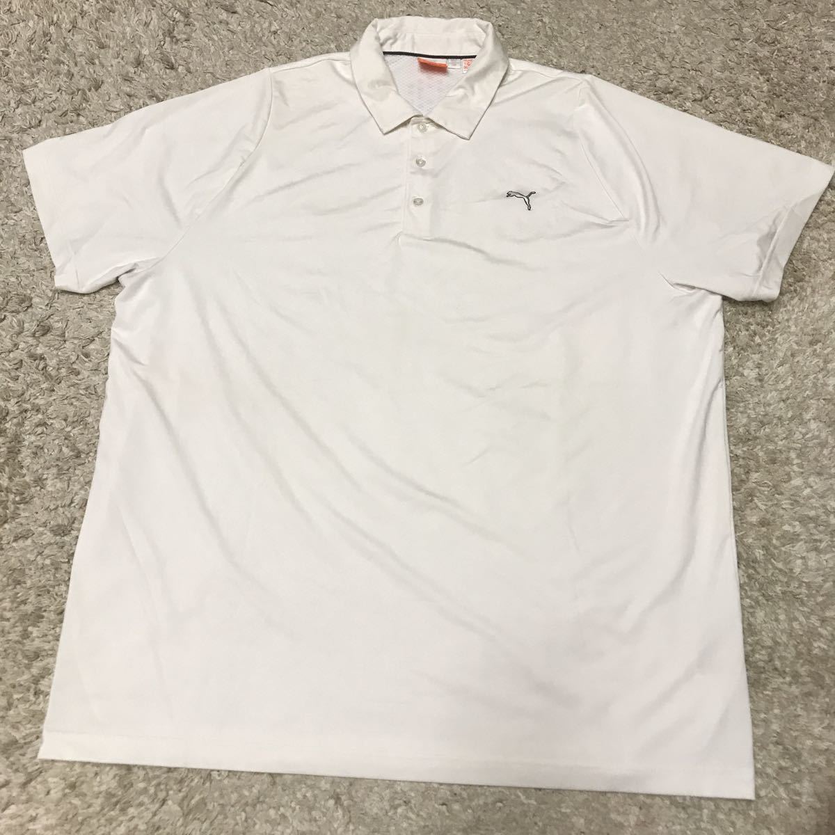 超お値打ち出品 大きめサイズ PUMA Men's ストレッゴルフポロシャツ US XXLサイズ ホワイト used超美品拍卖