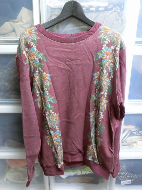 PHENOMENON アロハ クリュー スウェット 40(L) ワイン #ILLLSH-201 フェノメノン拍卖